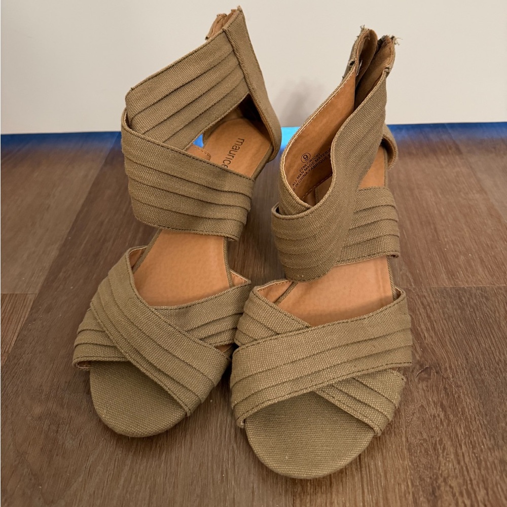 Maurices Tan Wedge Sandals